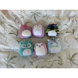 Mini Squishmallow Lot of 6 - Nazina Galeria Elle Safiyah Lance Whim 5" Bundle